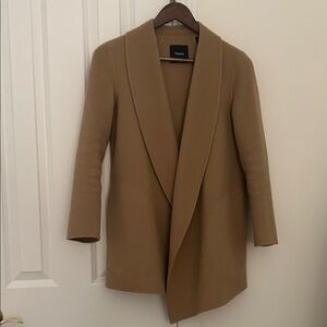Theory Cashmere Camel Shawl Collar Jacket - Size P